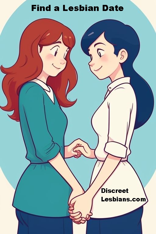 two lesbians holding hands on their date